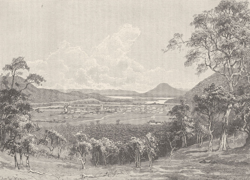 AUSTRALIA. Tasmania. Richmond 1890 old antique vintage print picture